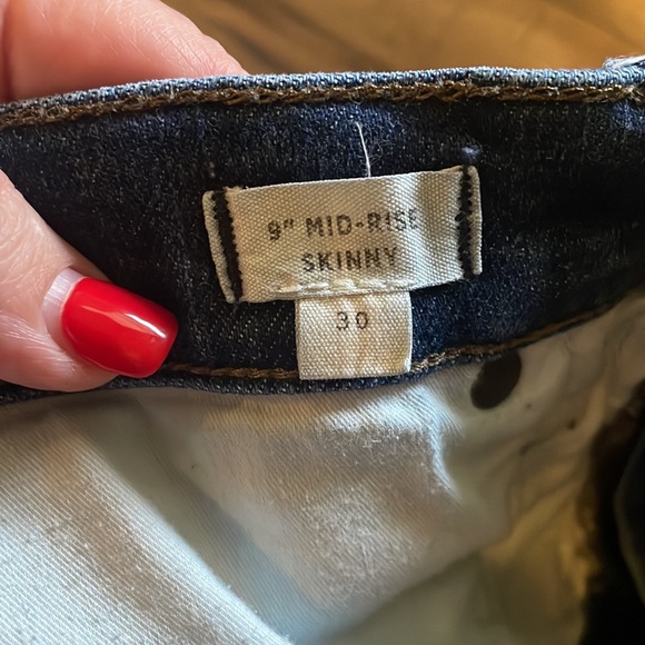 Madewell 9” Mid Rise Skinny Sz 30 - Picture 4 of 8
